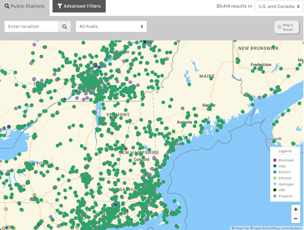 RPC Maps Alternative Fueling Stations